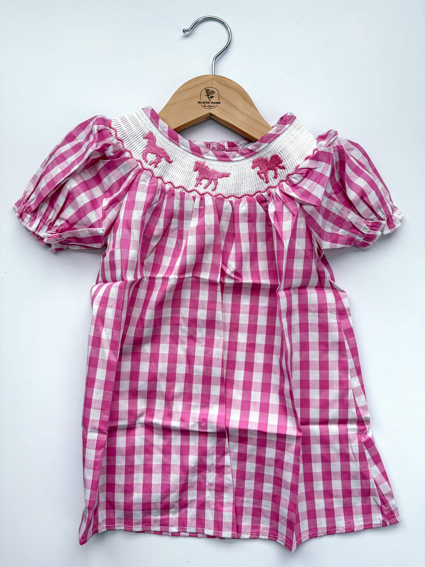 Smocked horse dress