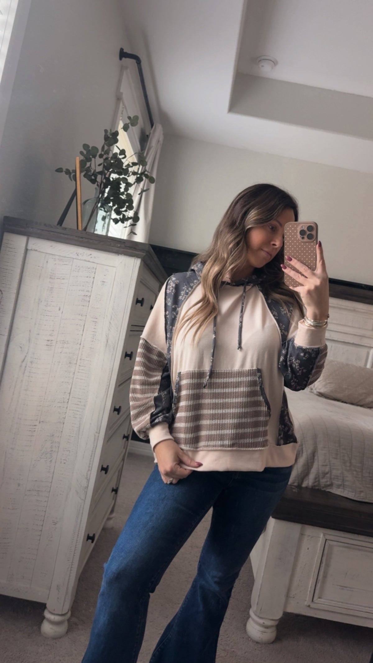 Stripe pocket hoodie