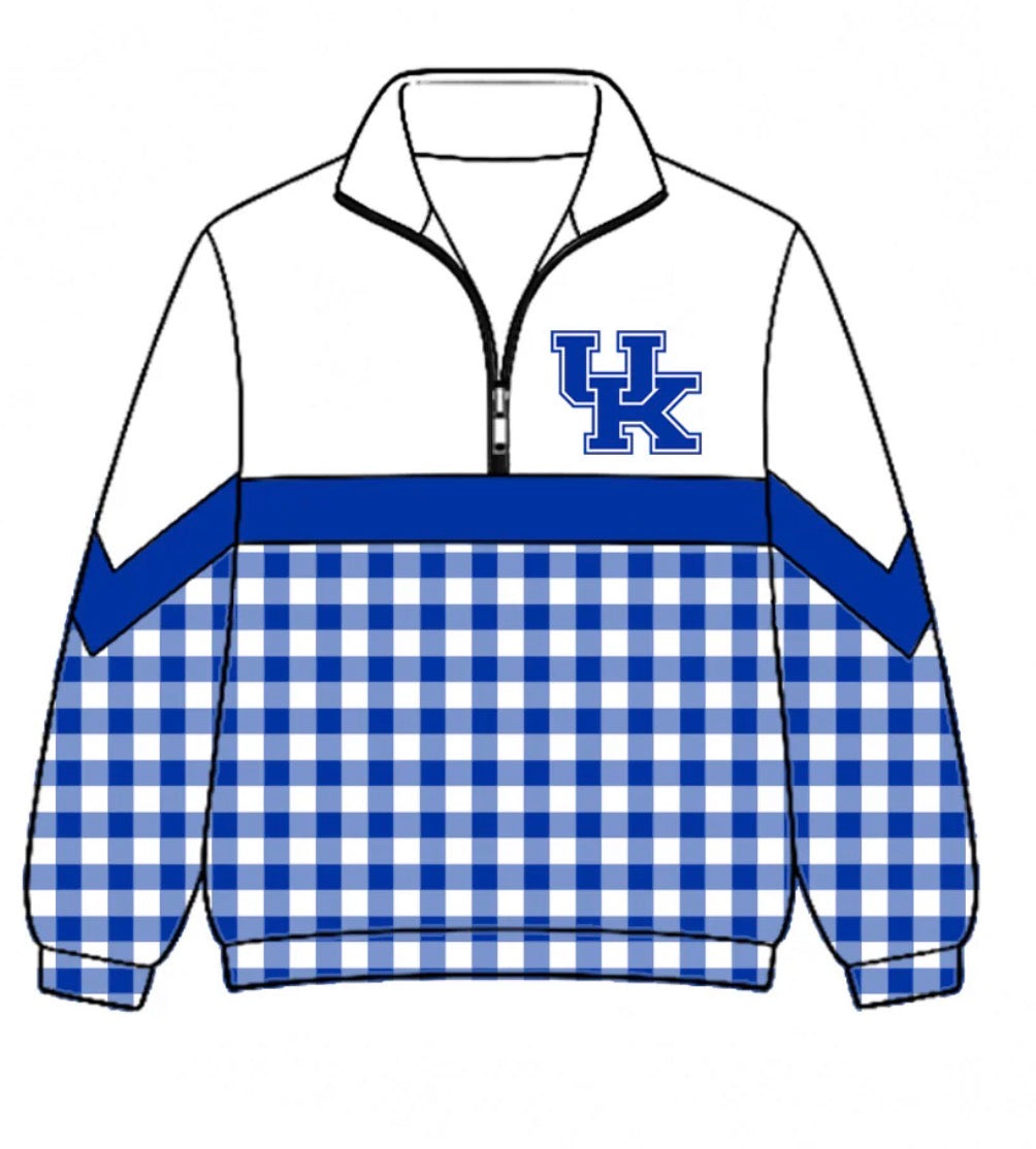 Blue checkered zip - PREORDER eta September)