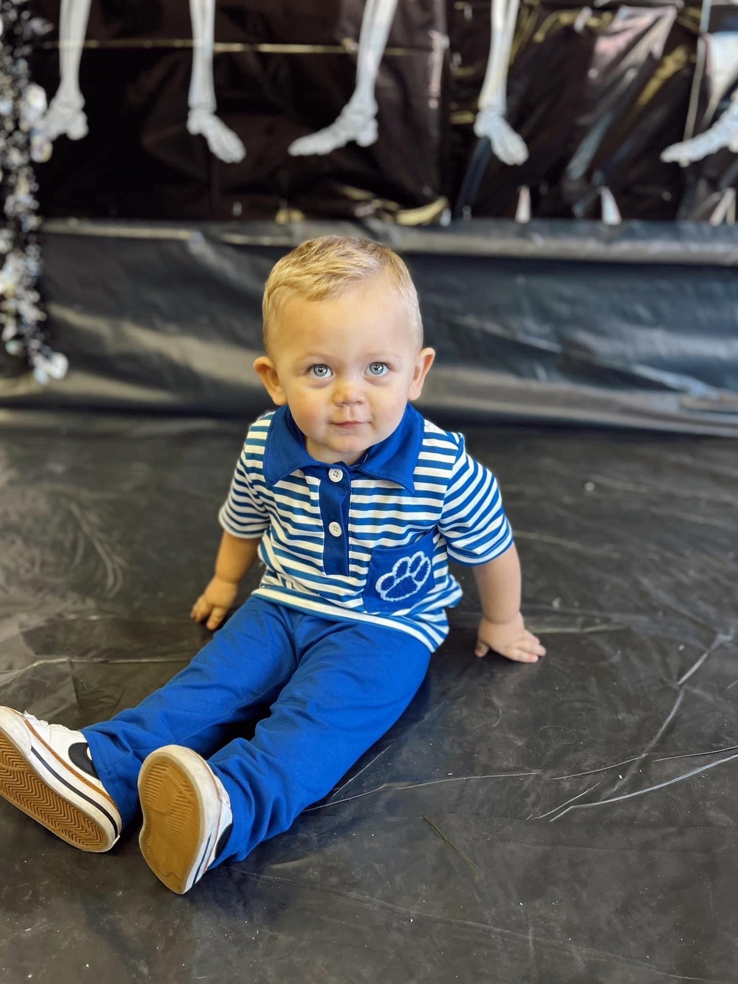 Go big blue pants set