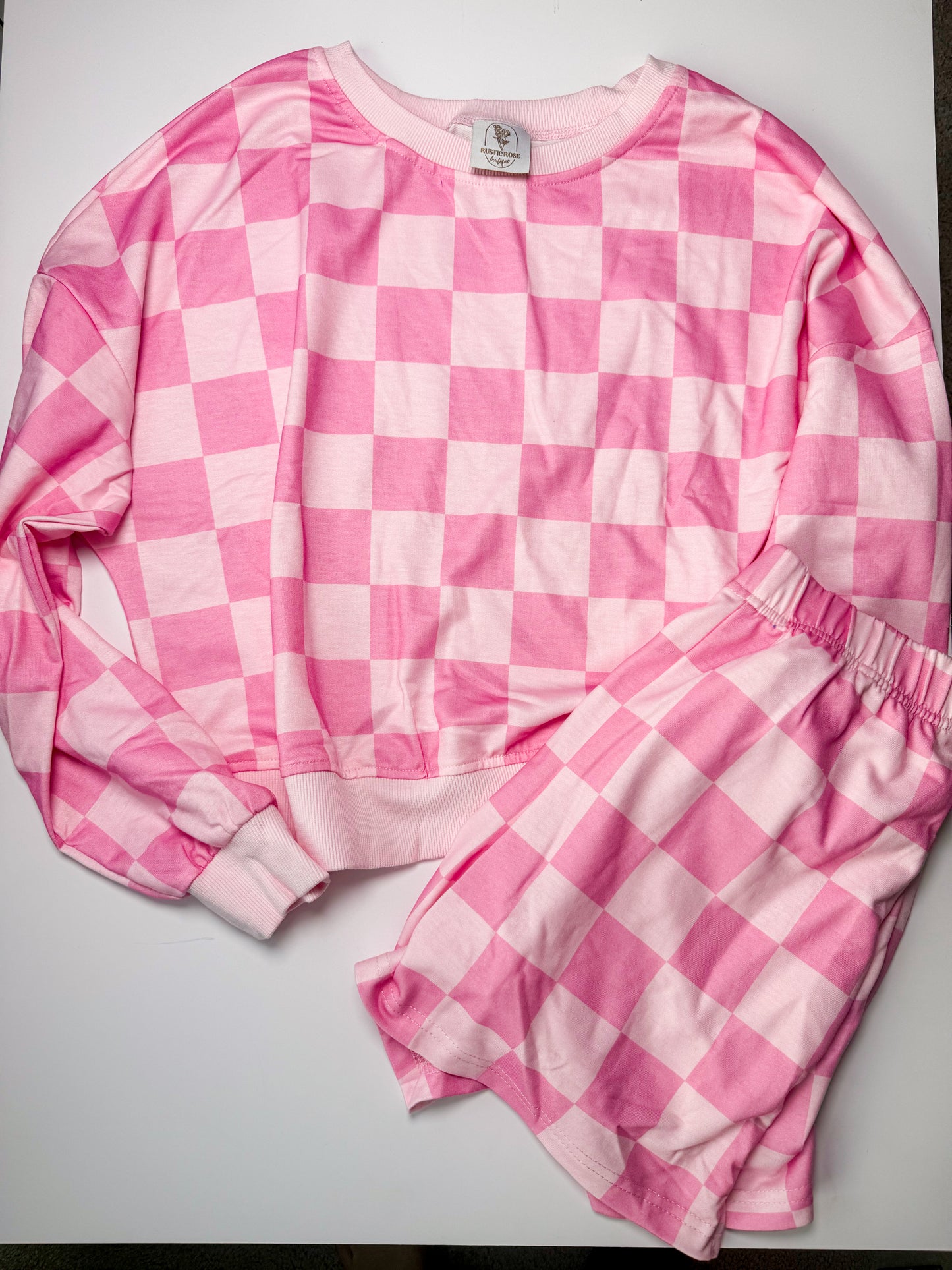 Pink checkered set