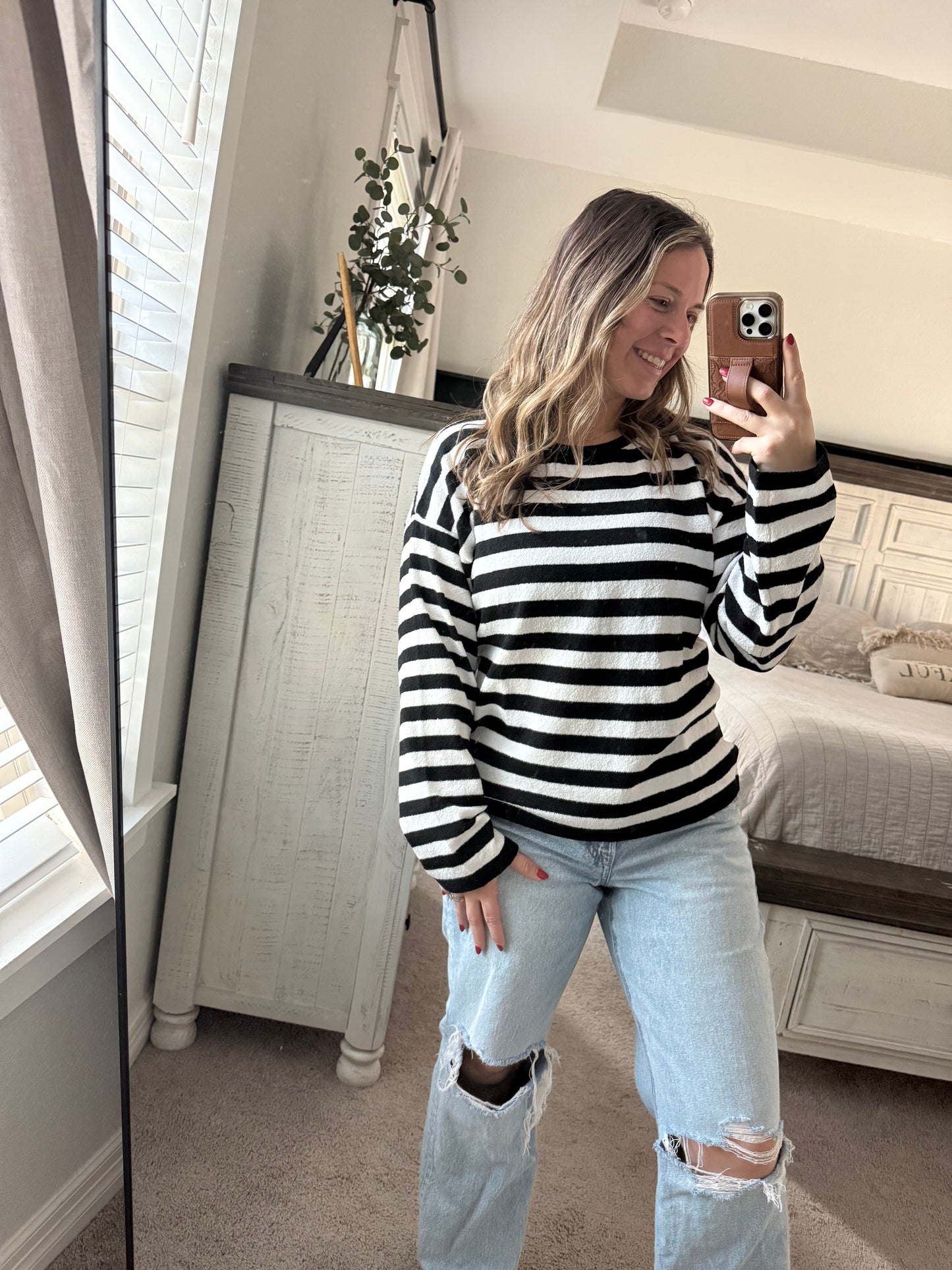 Black stripe sweater