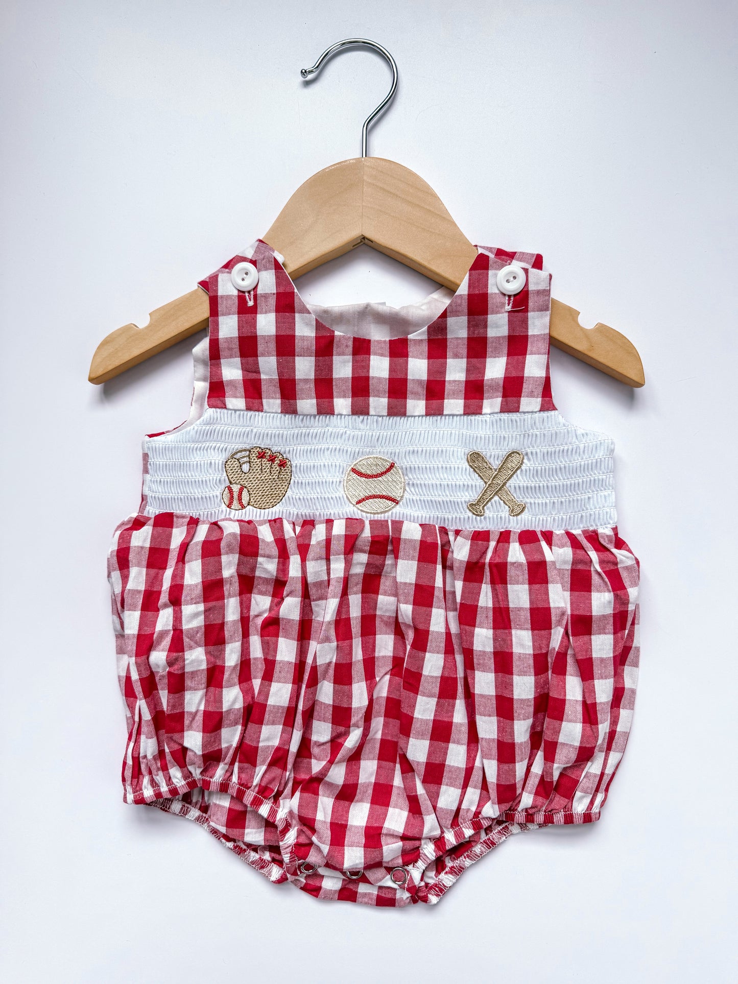 Gingham baseball bubble (A3)