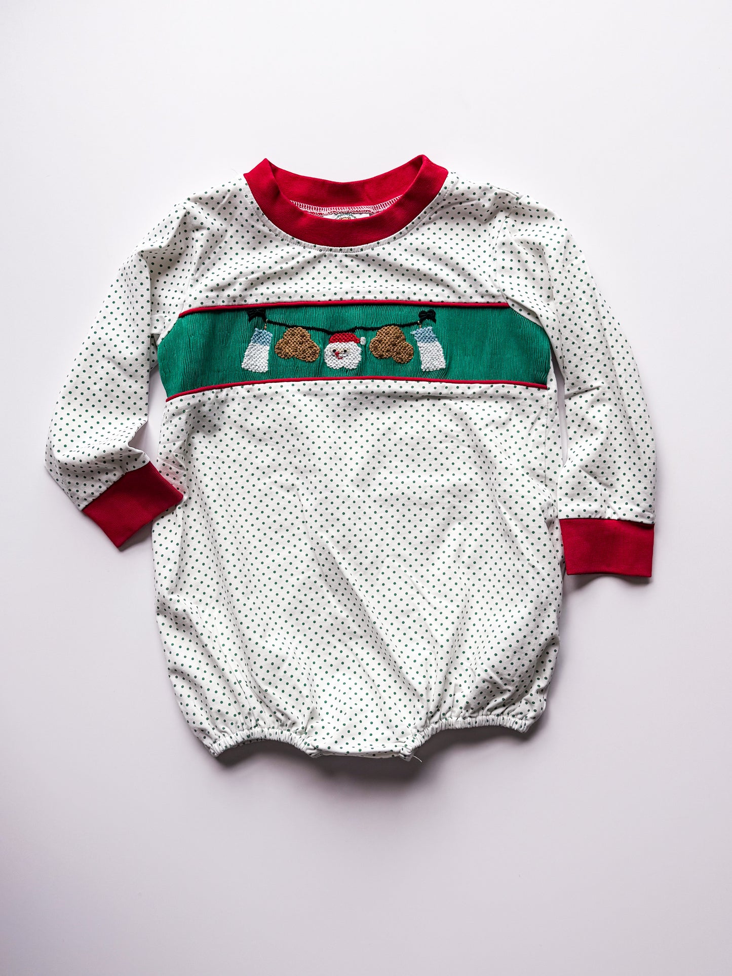 Milk & Cookies smocked bubble