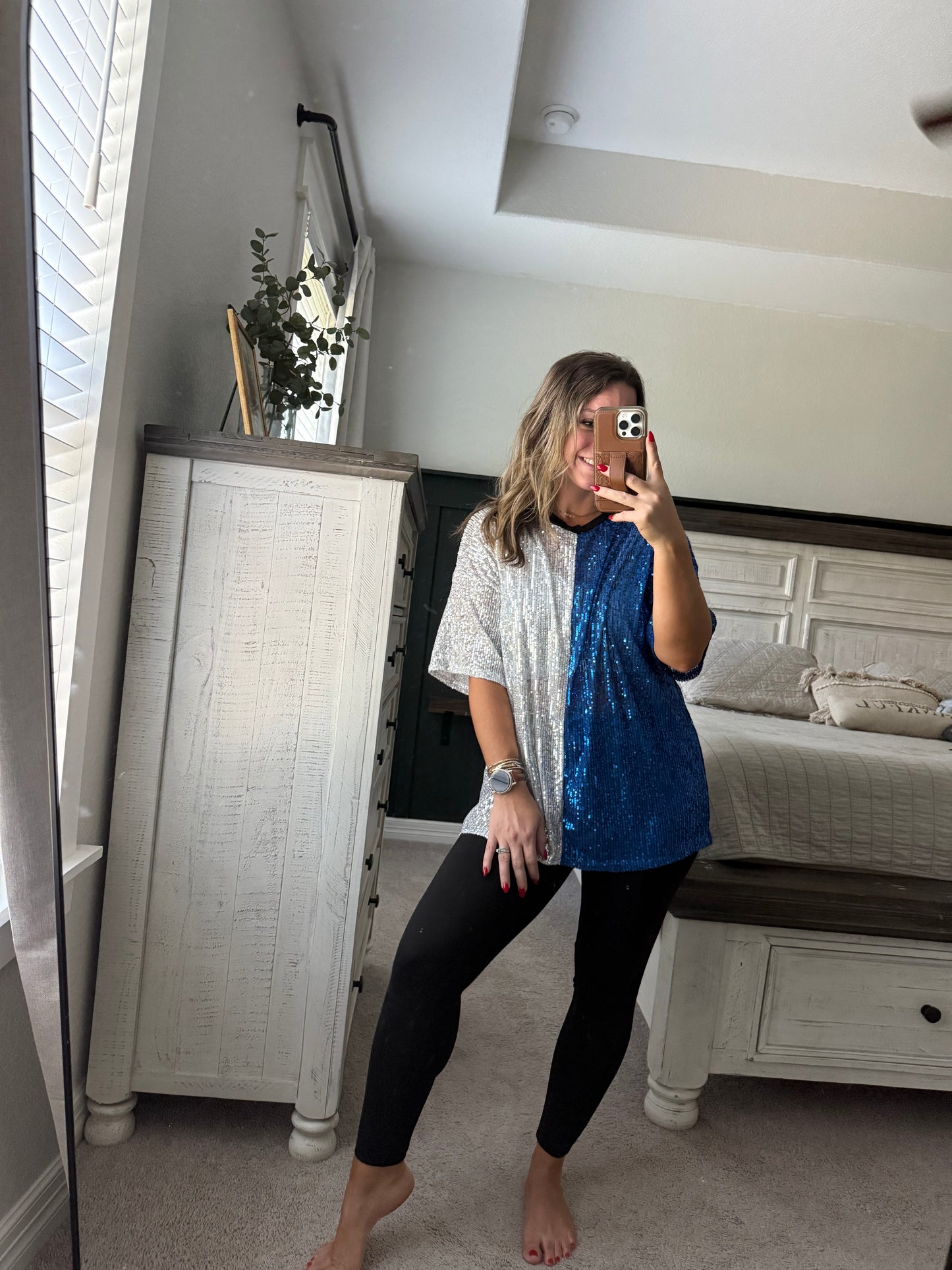 Oversized Sequins top