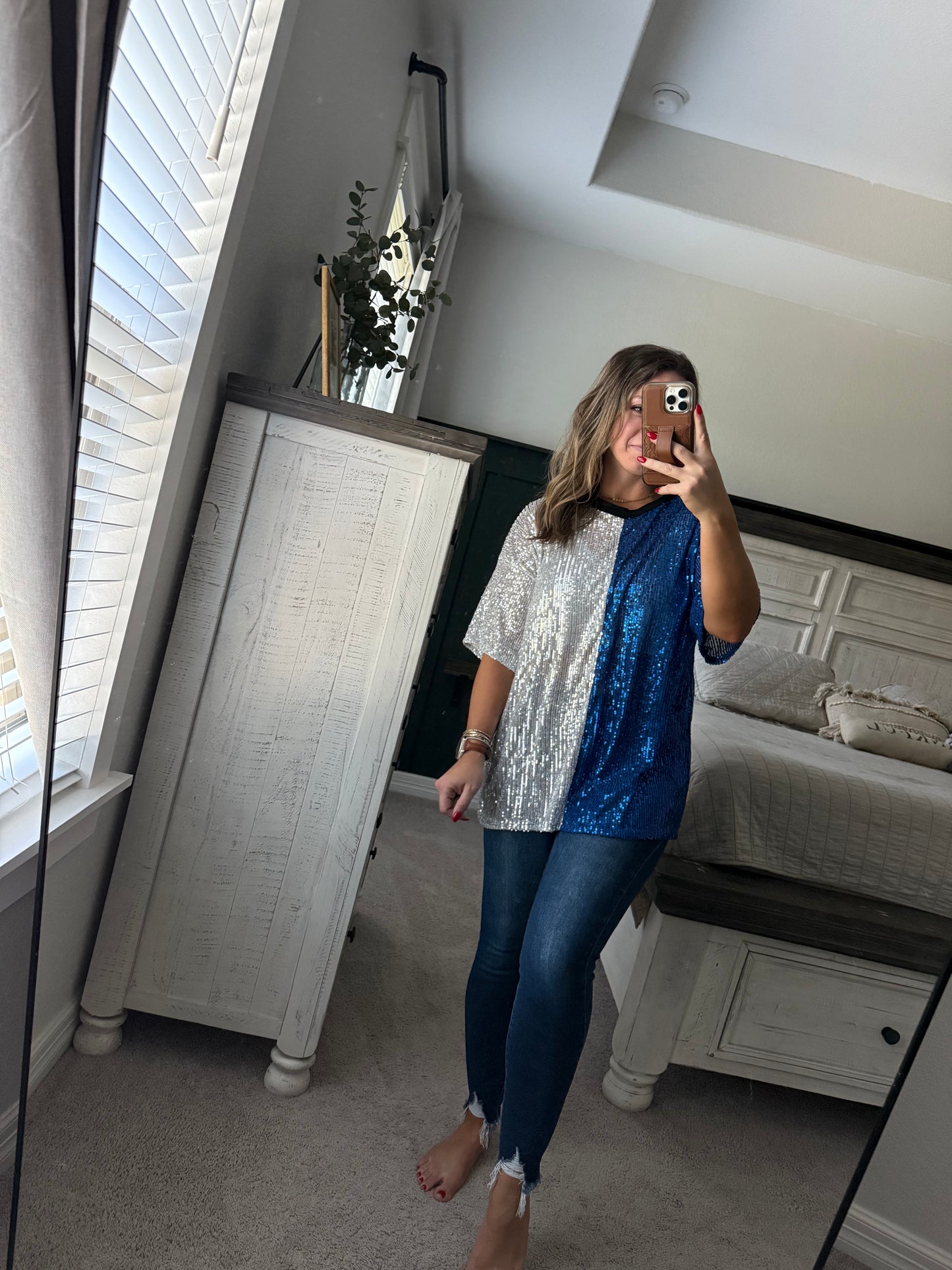 Oversized Sequins top