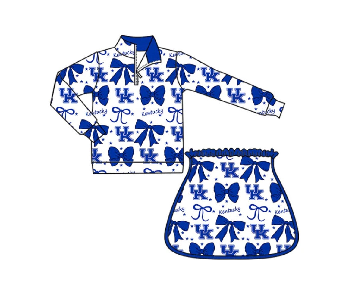 Blue bow skort set - PREORDER eta September)