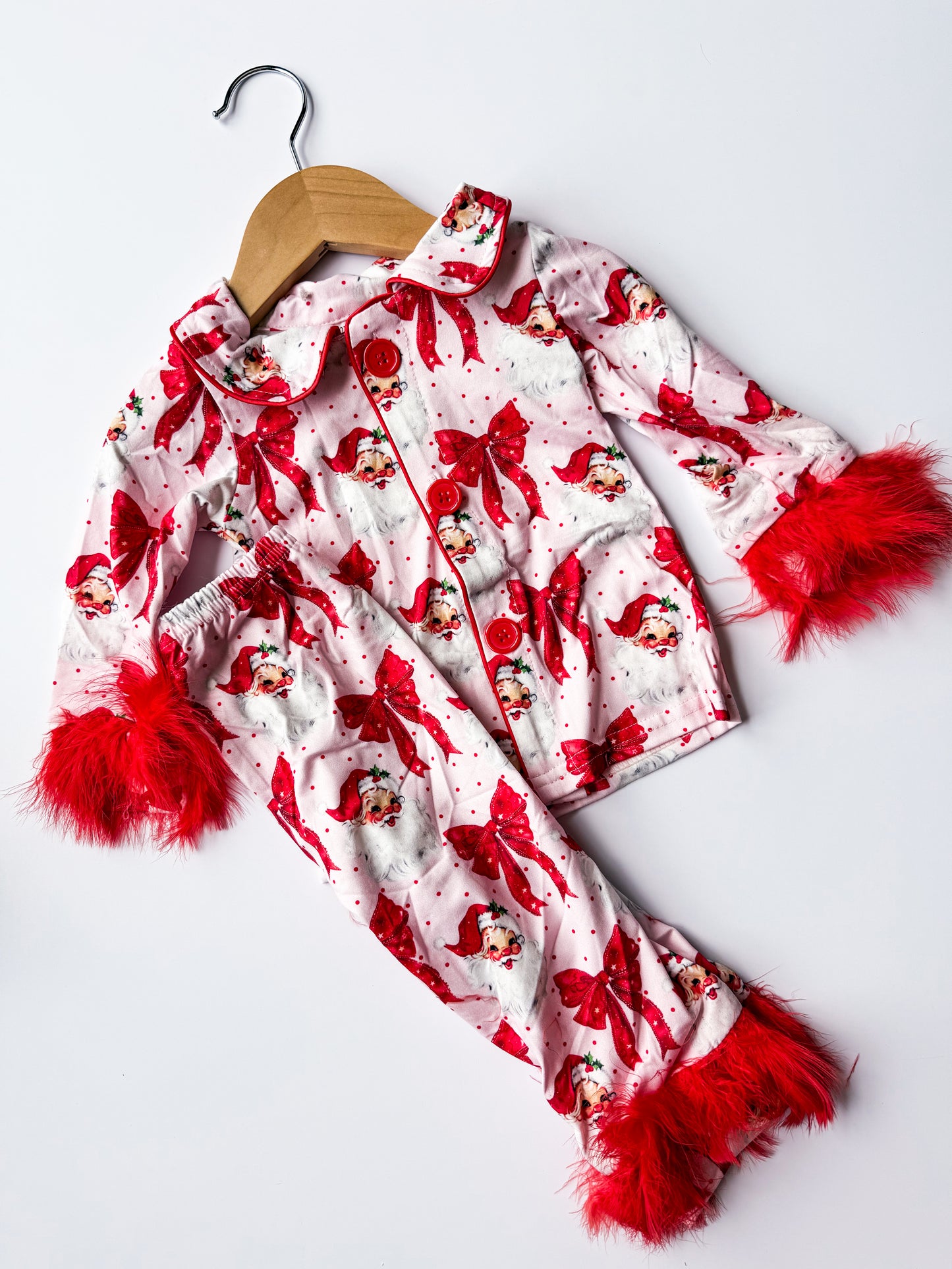 Red fur santa jammies