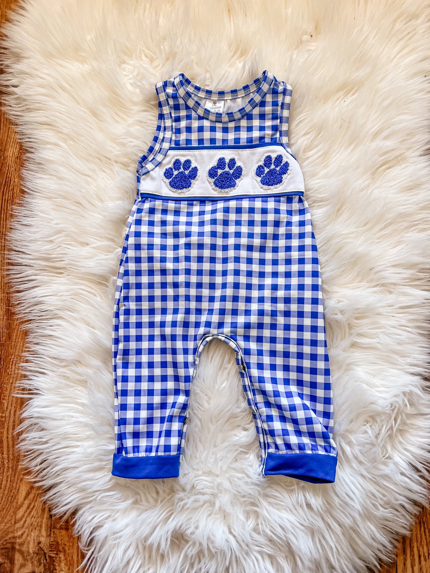 Go big blue romper