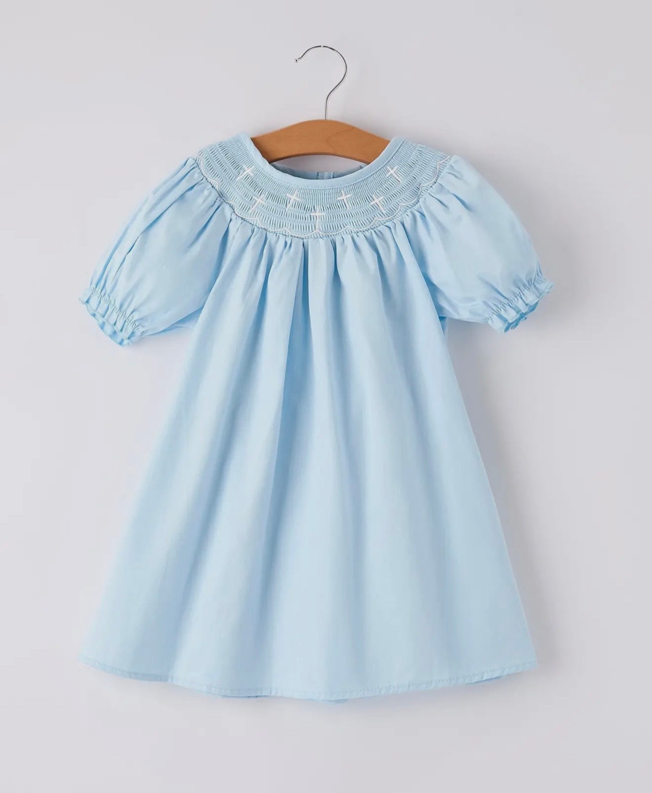 Cross smocking dress
