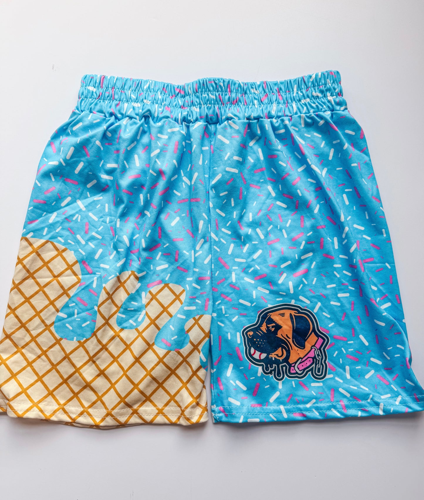 Blue drip shorts (D1)