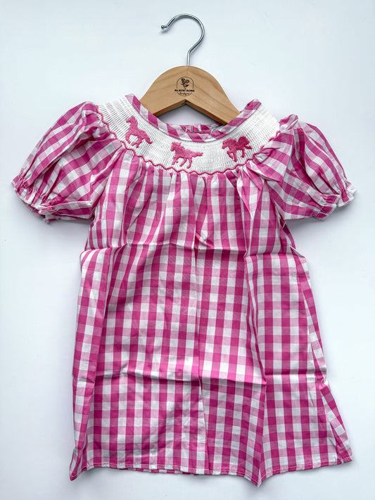 Smocked horse dress