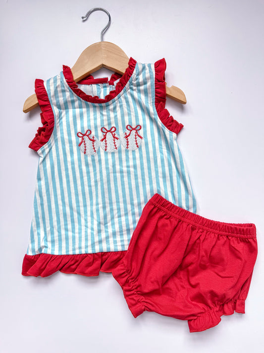 Baseball bloomer set
