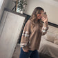 Mocha thermal knit top