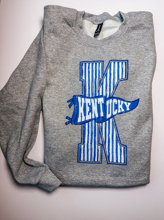 K stripe sweatshirt