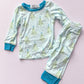Blue tree jammie set