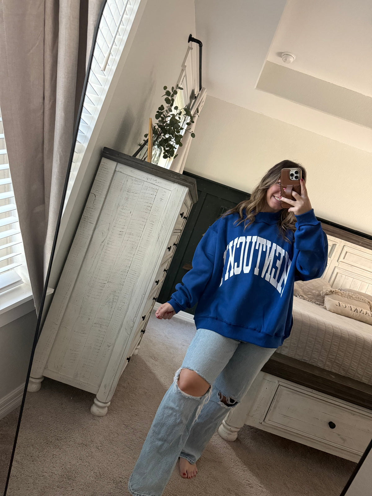 Kentucky reversible mock neck sweatshirt