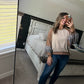 Leopard colorblock top