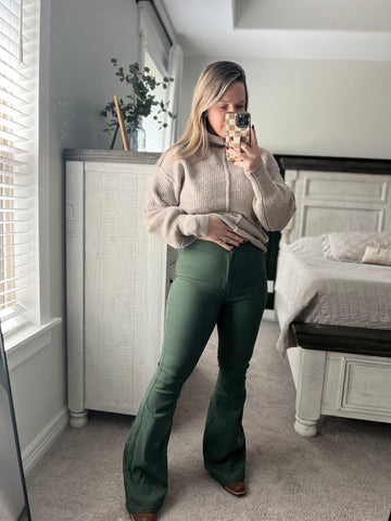 Olive bell bottom jeans