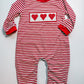 Smocked heart romper