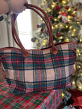 Plaid weekender bag