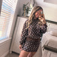 Polka dot bow skort set