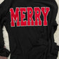 MERRY black/red ribbed set