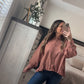 Chestnut plaid peplum
