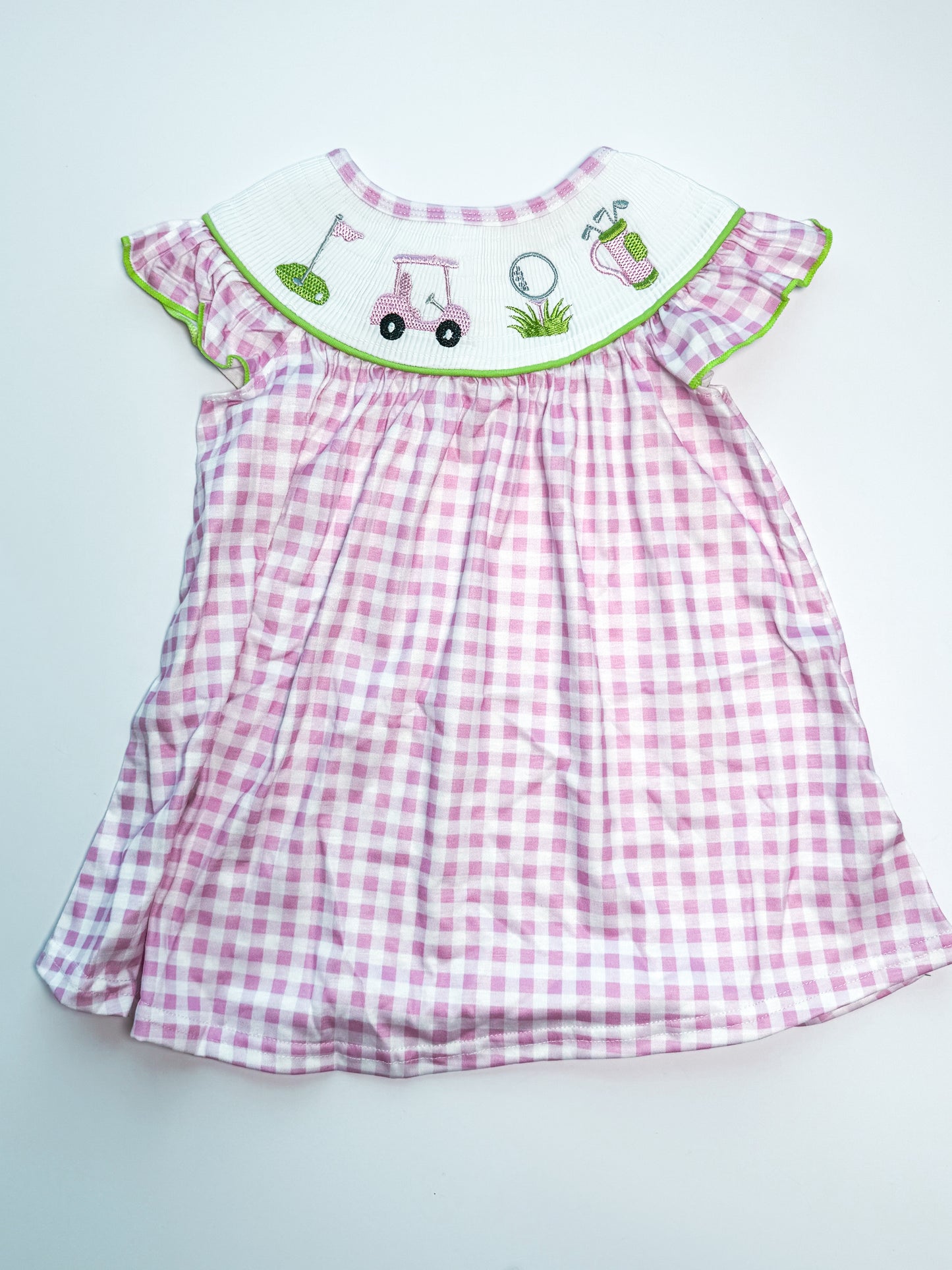 Smocked golf dress
