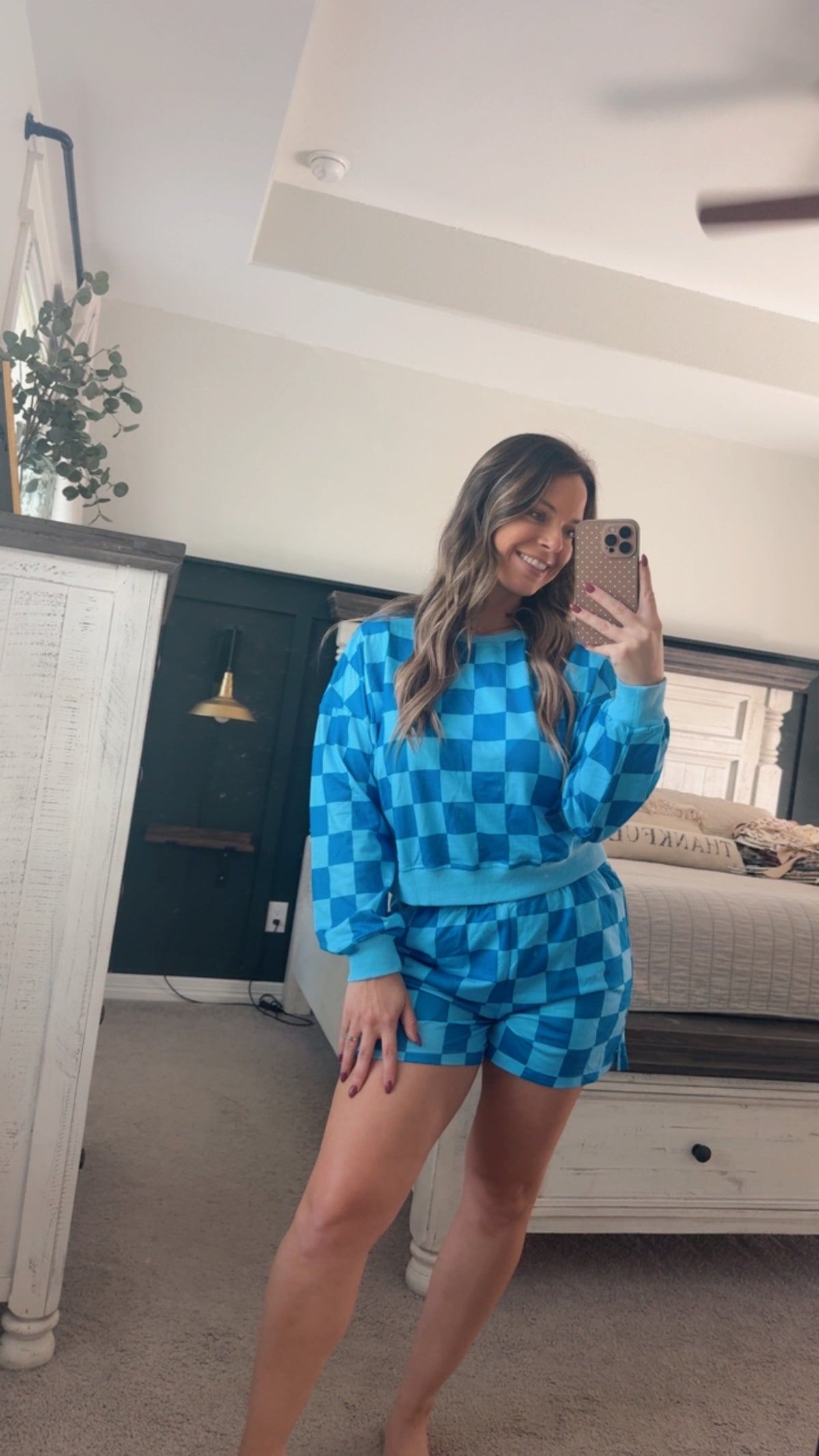Blue checkered set