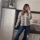 Plaid woven top