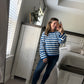 Blue stripe sweater