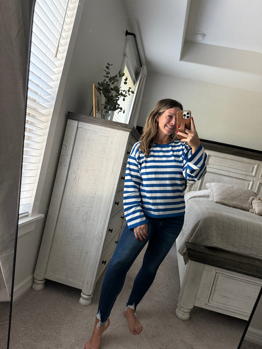 Blue stripe sweater