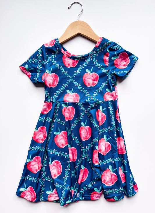 Navy apple dress