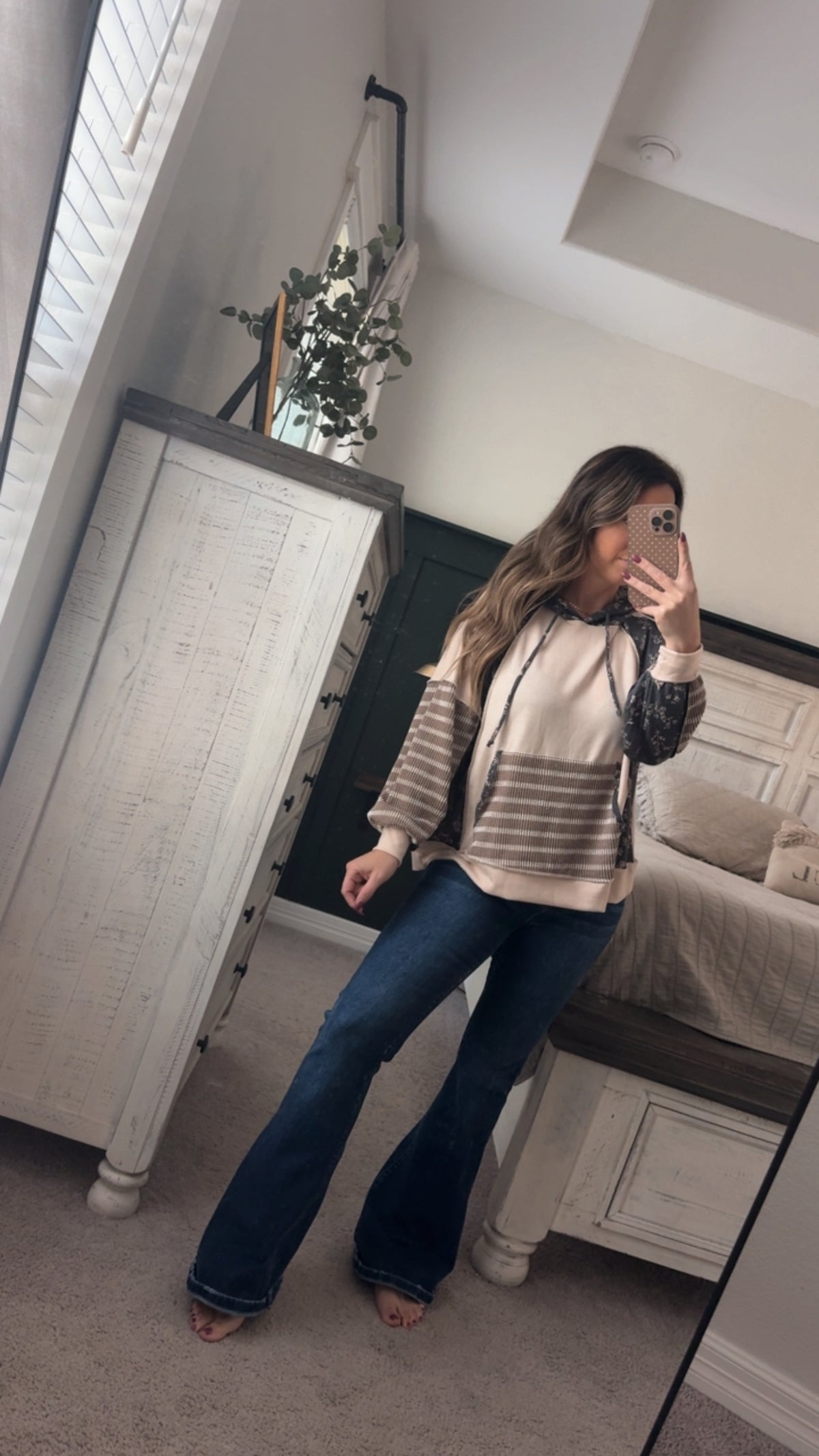 Stripe pocket hoodie