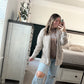 Waffle knit cardigan