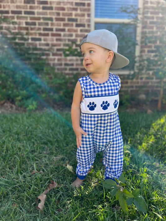 Go big blue romper