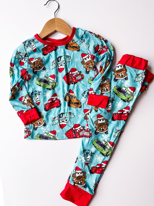 Blue car jammies