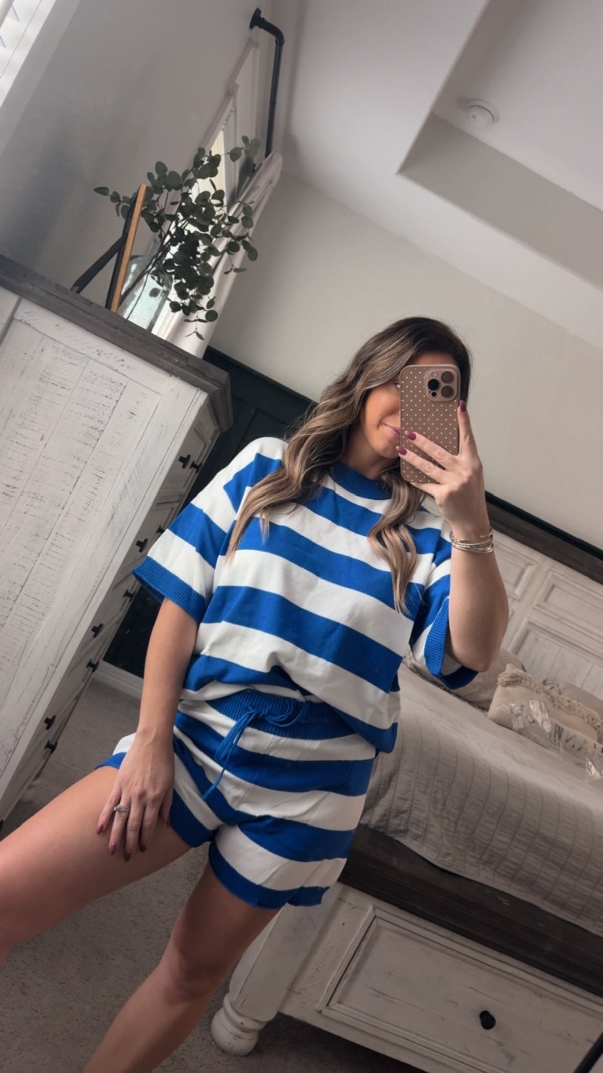 Stripe sweater lounge set