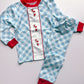 Candy cane french knot jammies