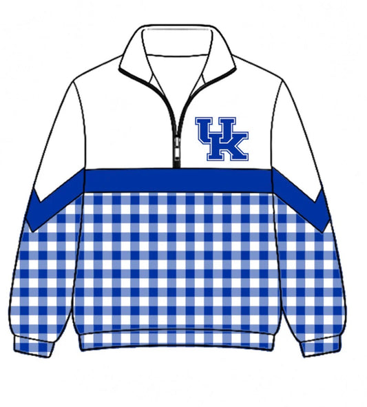 Blue checkered zip - PREORDER eta September)