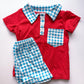 Gingham shorts set (S1)