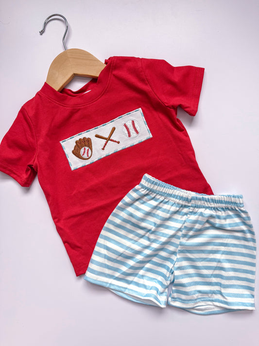 Baseball trio short sets