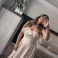 Taupe ruffle dress