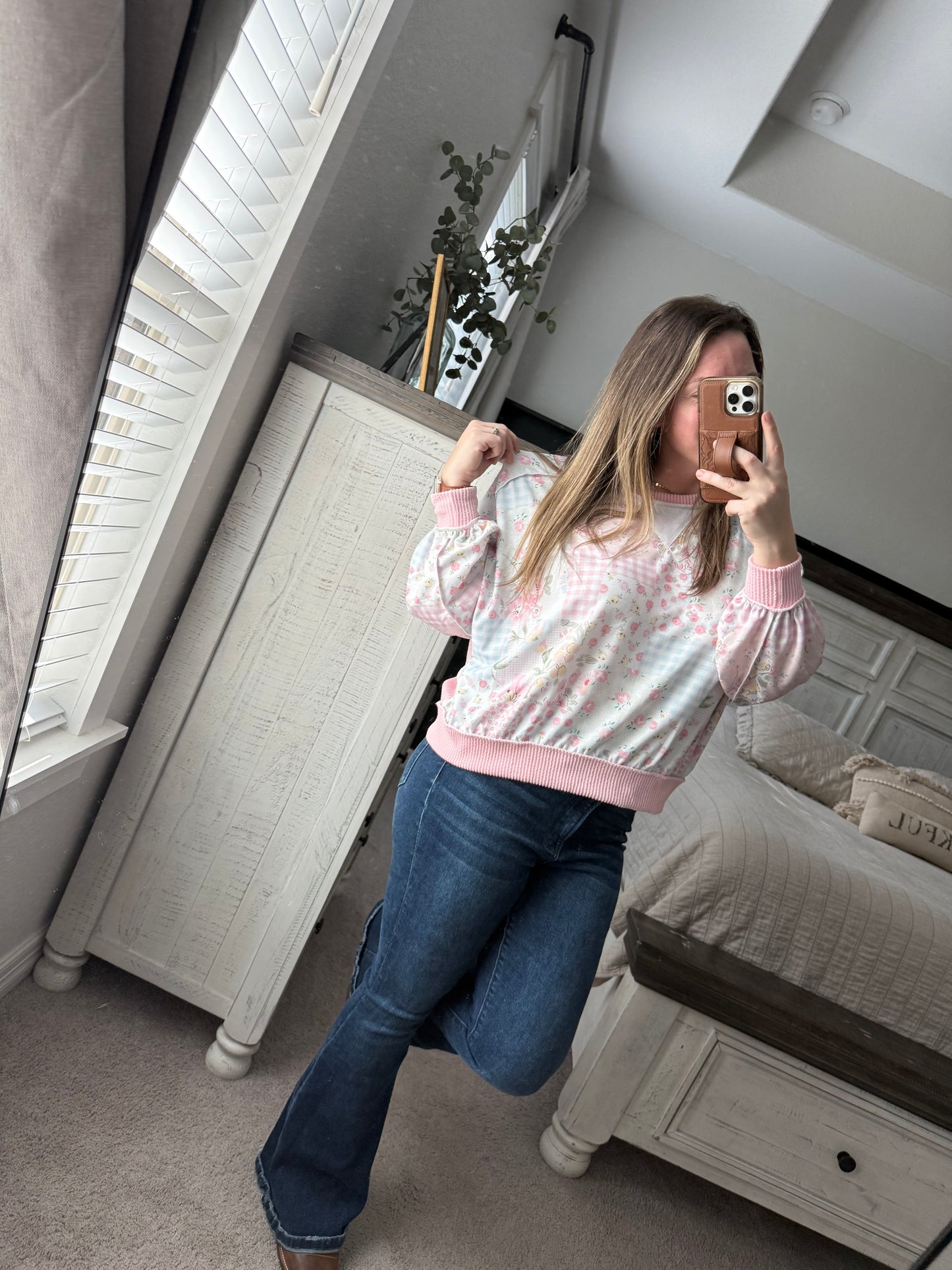Blush floral top