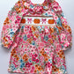Pink pumpkin floral dress
