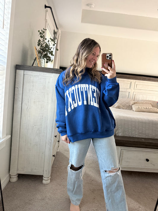 Kentucky reversible mock neck sweatshirt