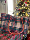 Plaid weekender bag