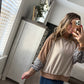 Leopard colorblock top