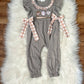 Baseball bow romper (A3)
